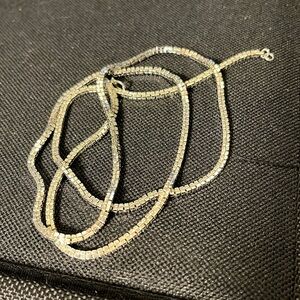 Vintage Monet silver tone box link chain; approximately 26”